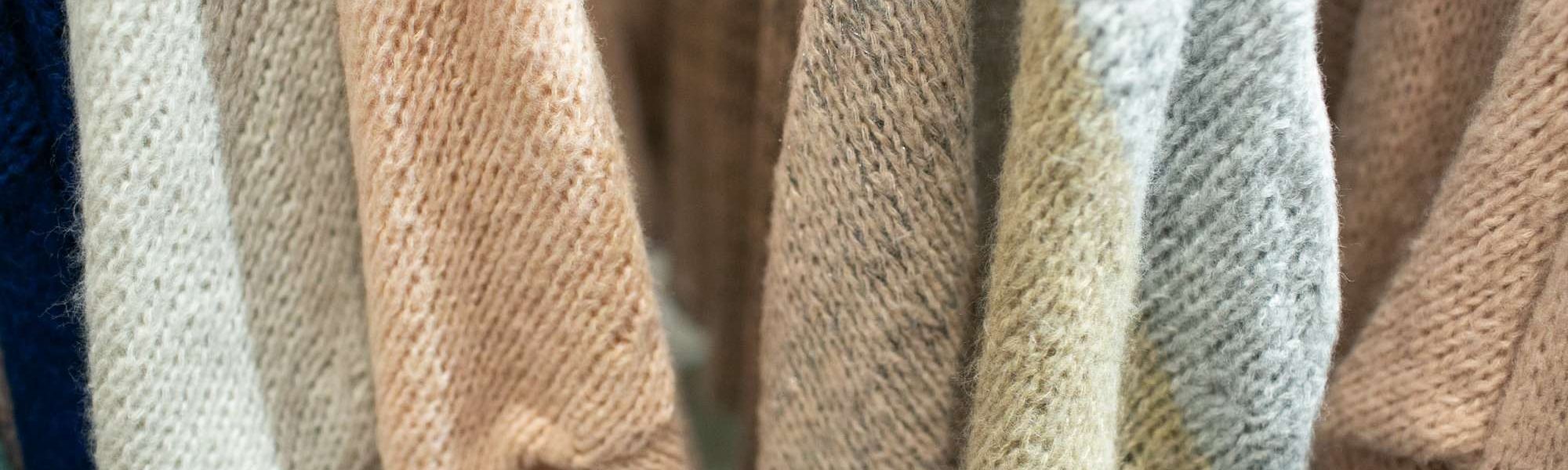 New England Apparel Show - close up of sweaters